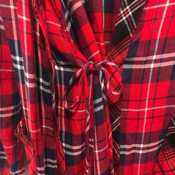 NWT! Altar’d State Red Plaid Flannel Robe - Picture 7 of 8